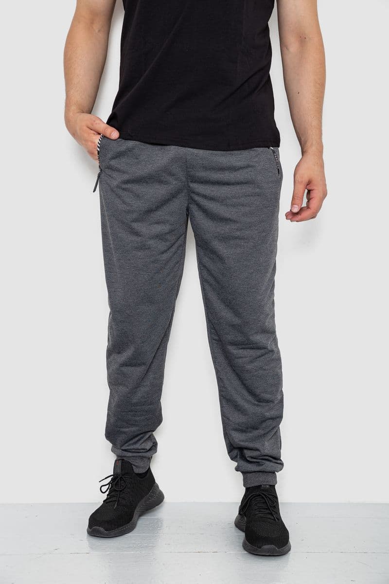 Спорт чоловічі штани, колір темно-сірий, 244R41382 - зображення 1