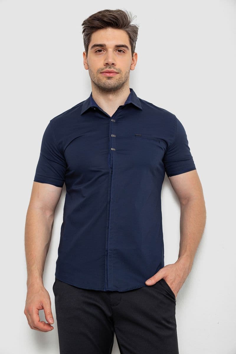 Сорочка чоловіча, колір синій, 214R7006 - зображення 1