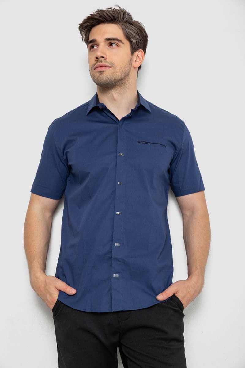 Сорочка чоловіча, колір синій, 214R7008-1 - зображення 1