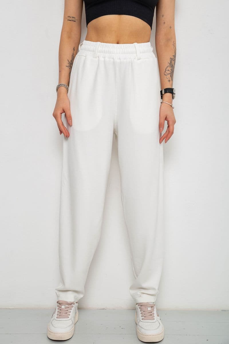 Штани жіночі MOM, колір молочний, 102R5246 - зображення 1