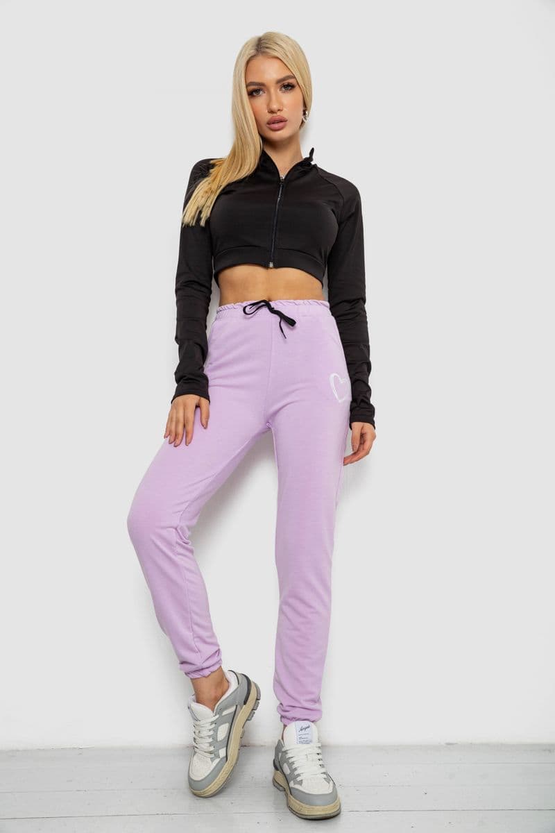 Спортивні штани жіночі, колір бузковий, 238R324 - зображення 1