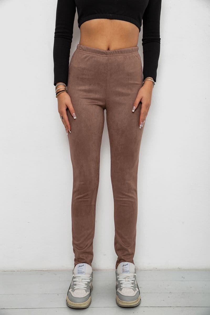Лосини однотонні, колір мокко, 257R2045 - зображення 1