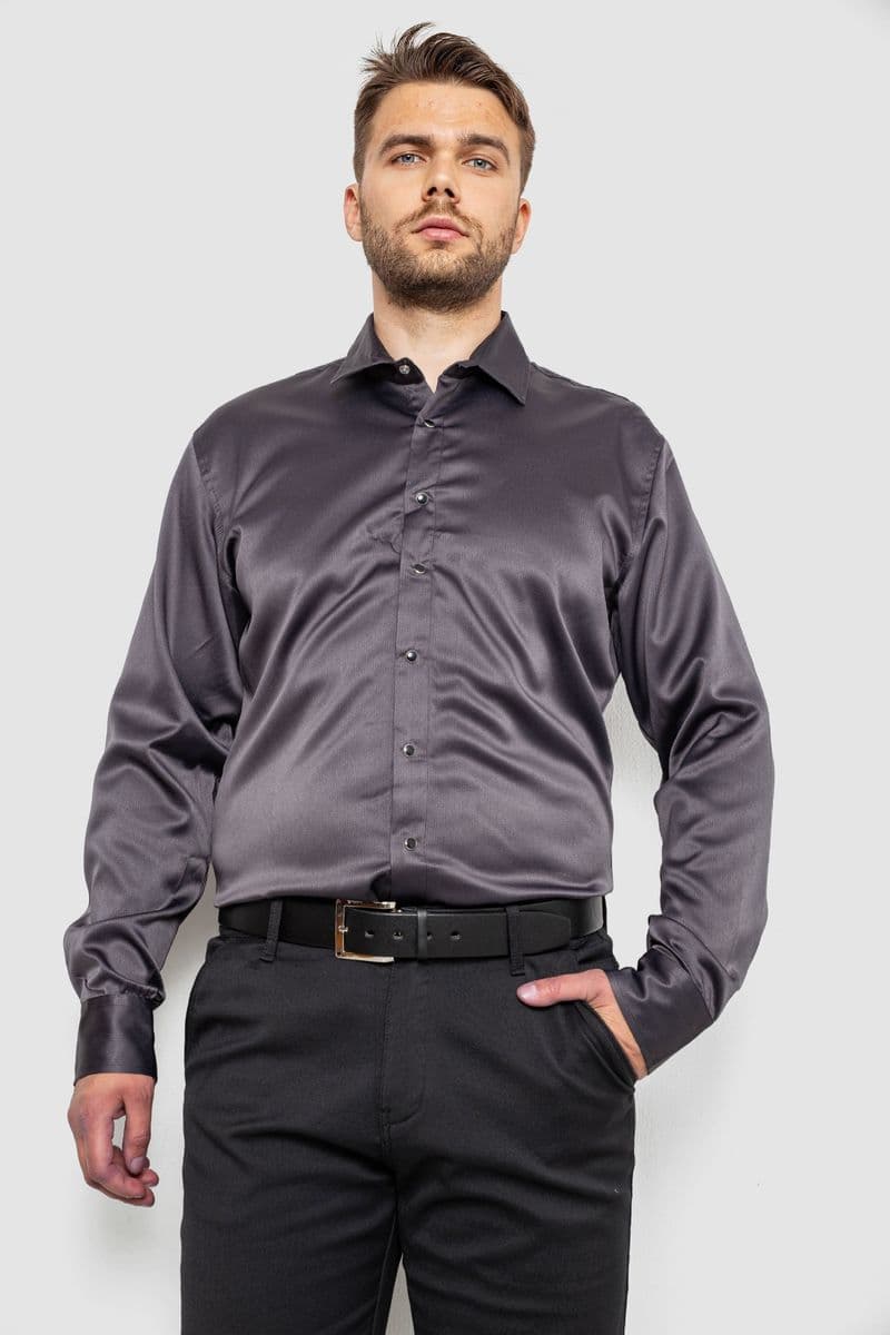 Сорочка чоловіча, колір сірий, 214R3061 - зображення 1