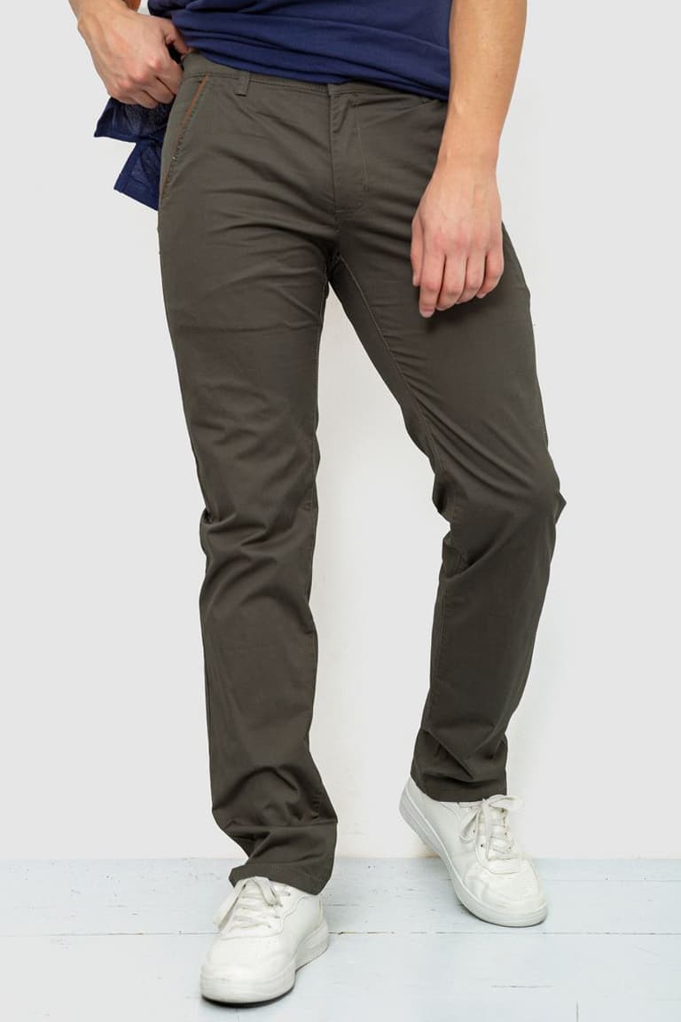Штани чоловічі класичні, колір хакі, 243R6023 - зображення 1