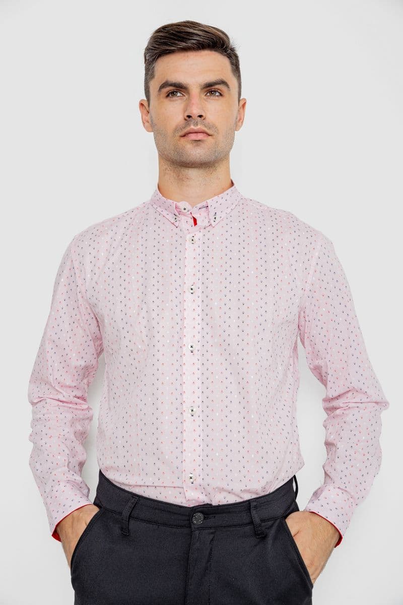 Сорочка чоловіча повсякденна, колір рожевий, 247R406 - зображення 1