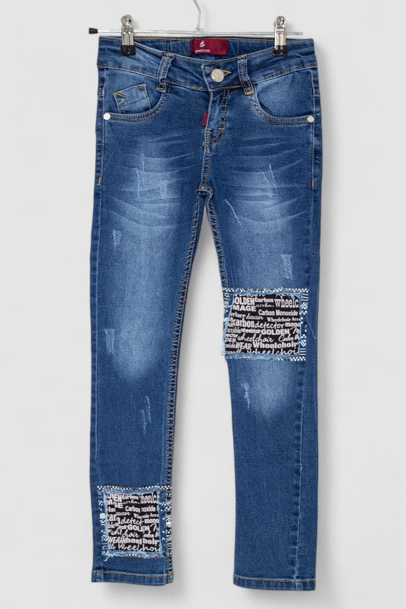 Джинси для дівчаток, колір синій, 247R8416 - зображення 1