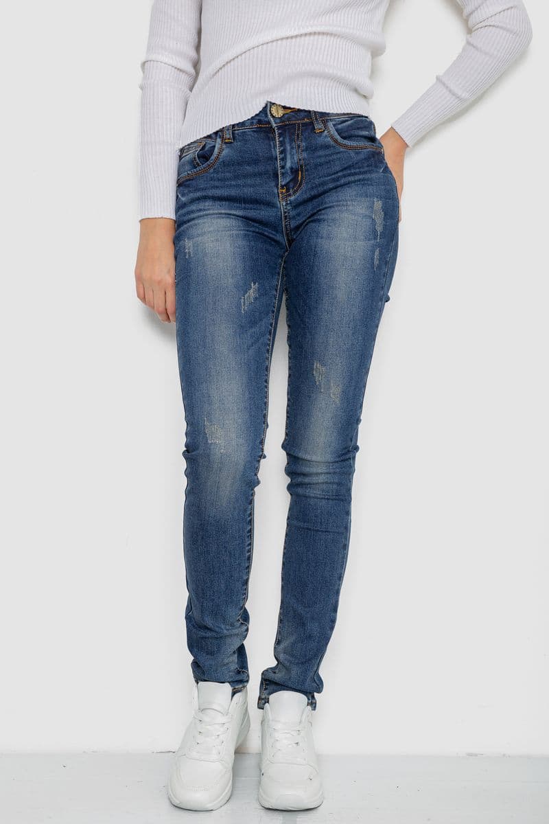 Джинси жіночі стрейч, колір синій, 244R223 - зображення 1