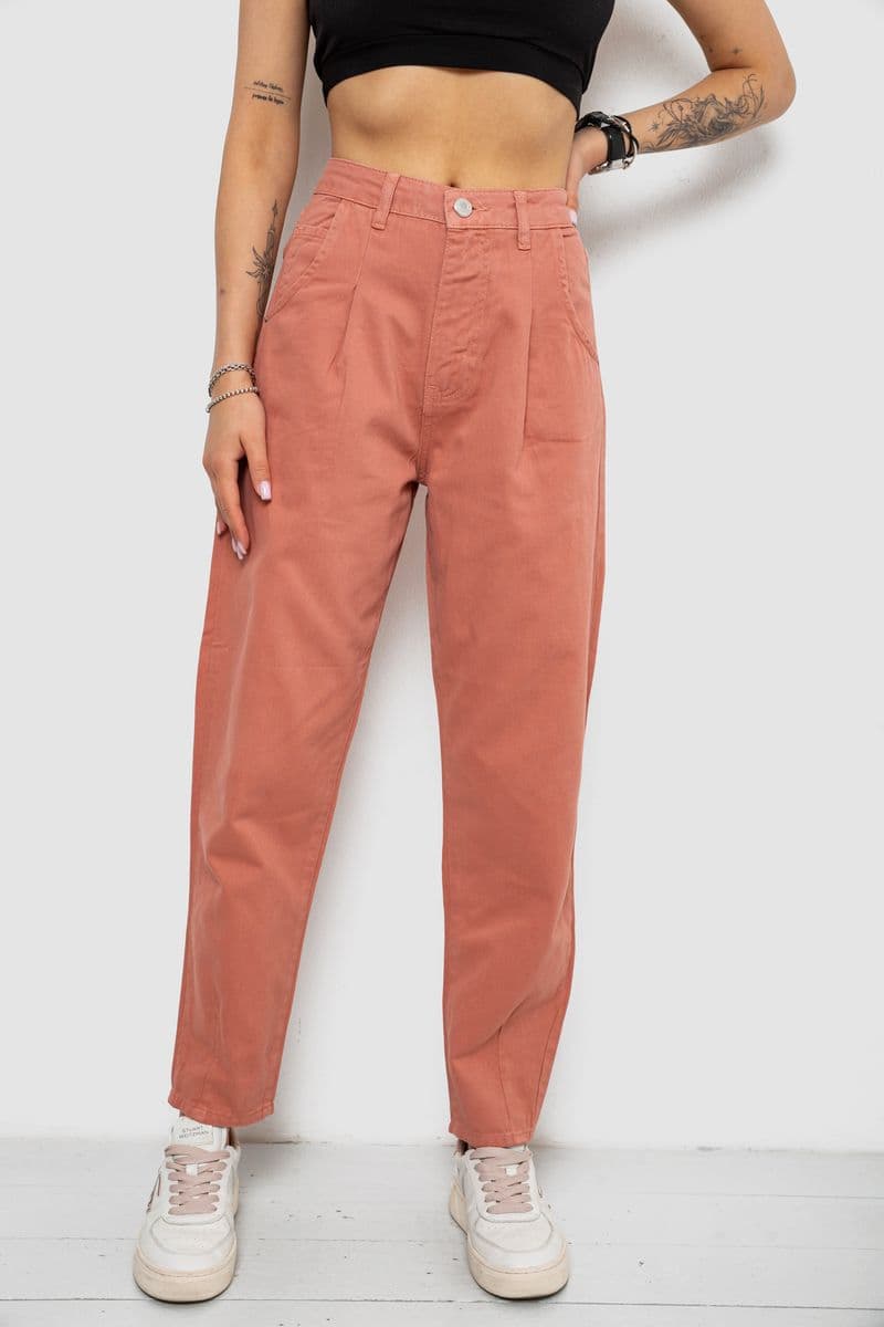 Джинси жіночі, колір пудровий, 182R1621 - зображення 1