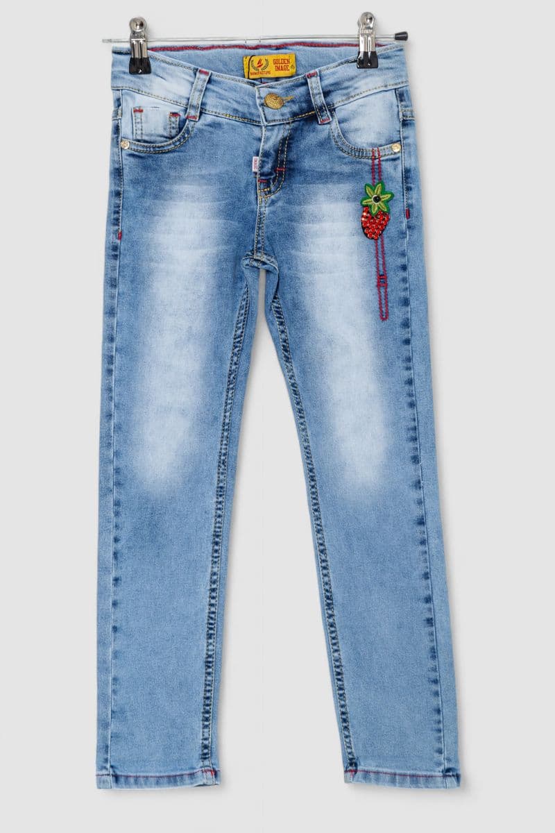 Джинси для дівчаток, колір блакитний, 247R2830 - зображення 1