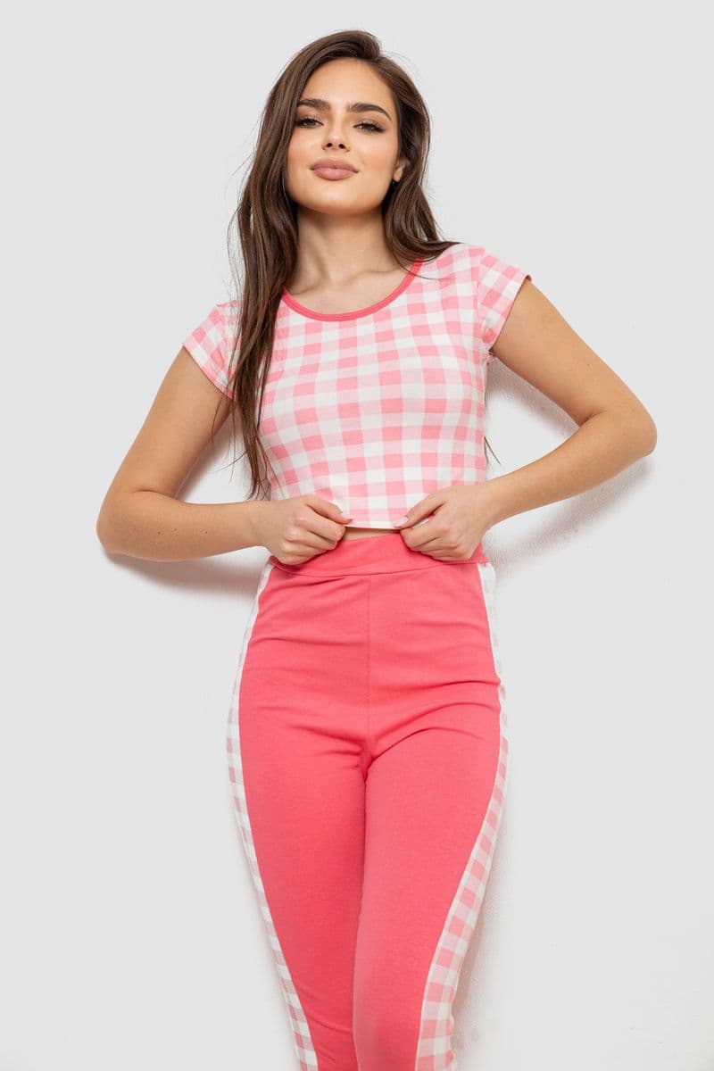 Піжама жіноча, колір рожевий, 243R1488-017 - зображення 1