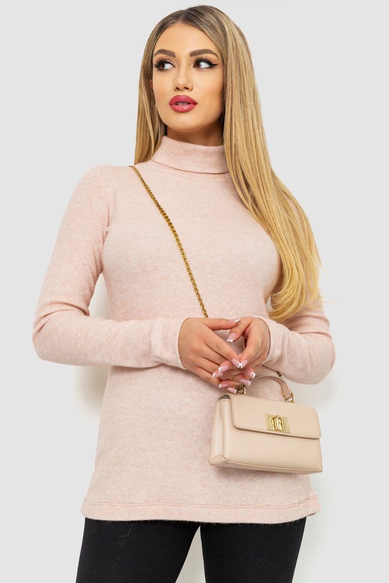 Гольф женский, колір пудровий, 102R5240 - зображення 1