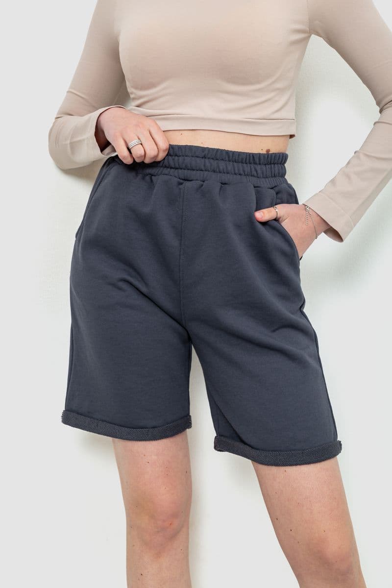 Шорти жіночі, колір темно-сірий, 102R7721 - зображення 1