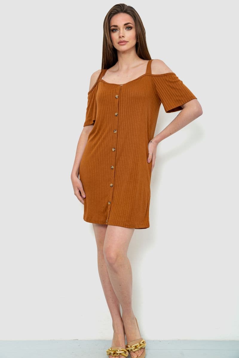 Плаття, колір коричневий, 244R269 - зображення 1