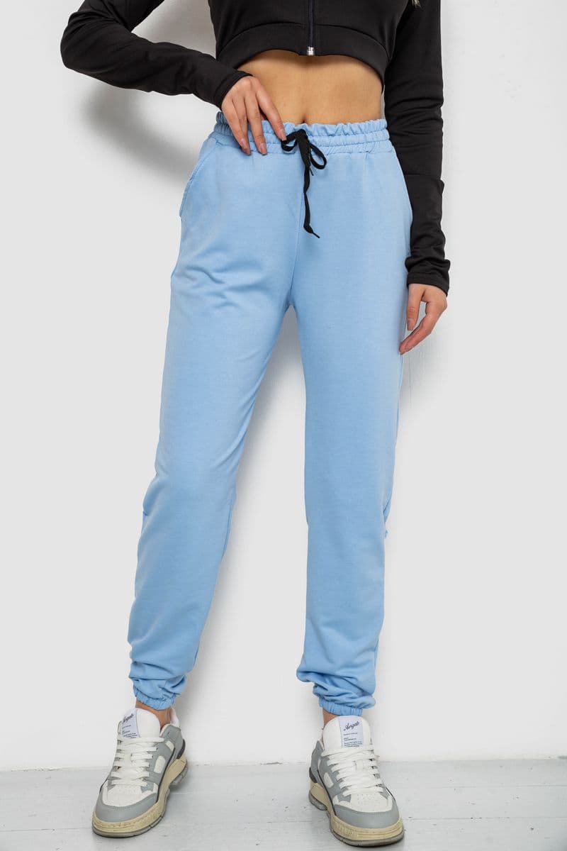 Спортивні штани жіночі, колір блакитний, 238R325 - зображення 1