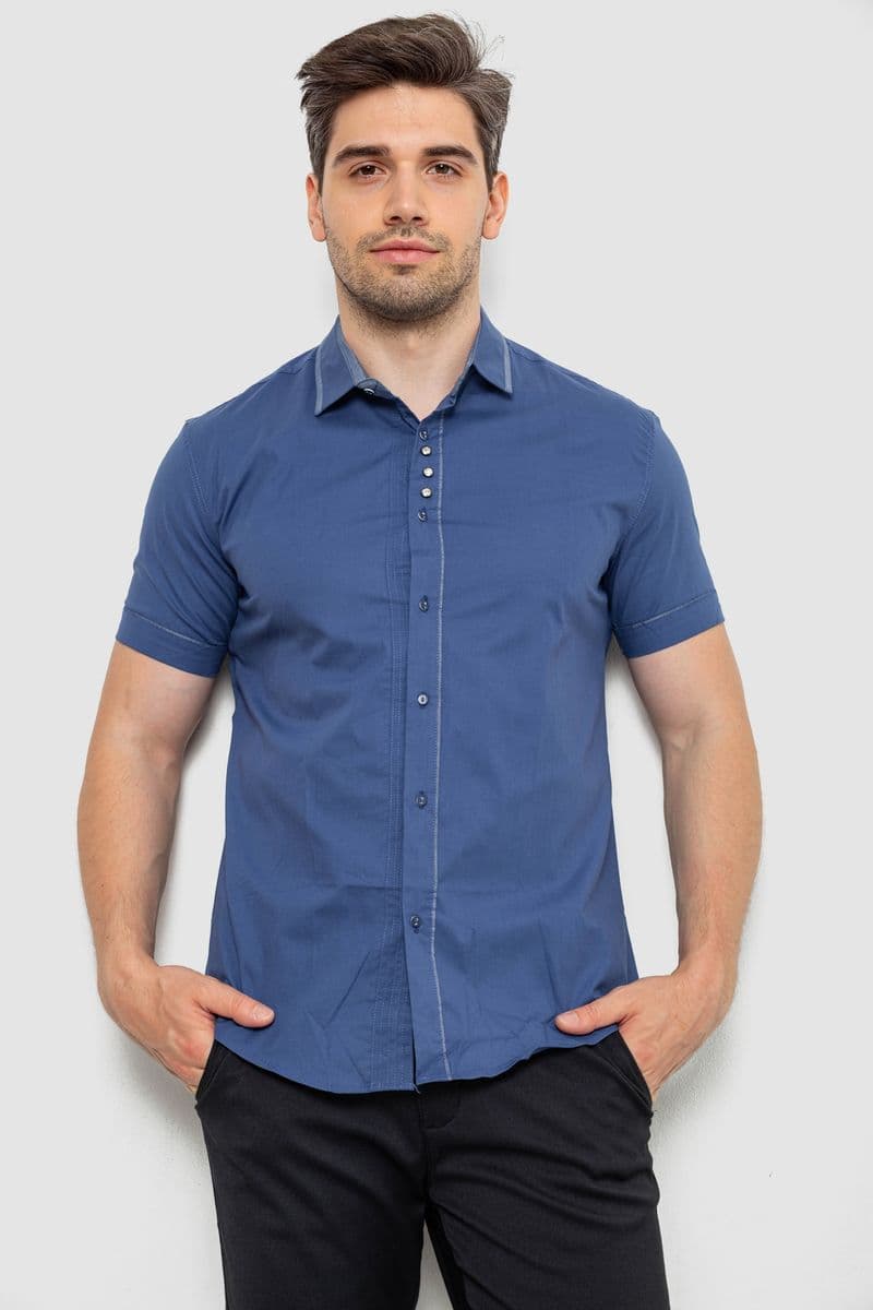 Сорочка чоловіча, колір синій, 214R7420 - зображення 1