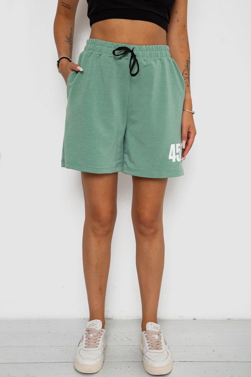 Шорти жіночі з принтом, колір оливковий, 238R456 - зображення 1