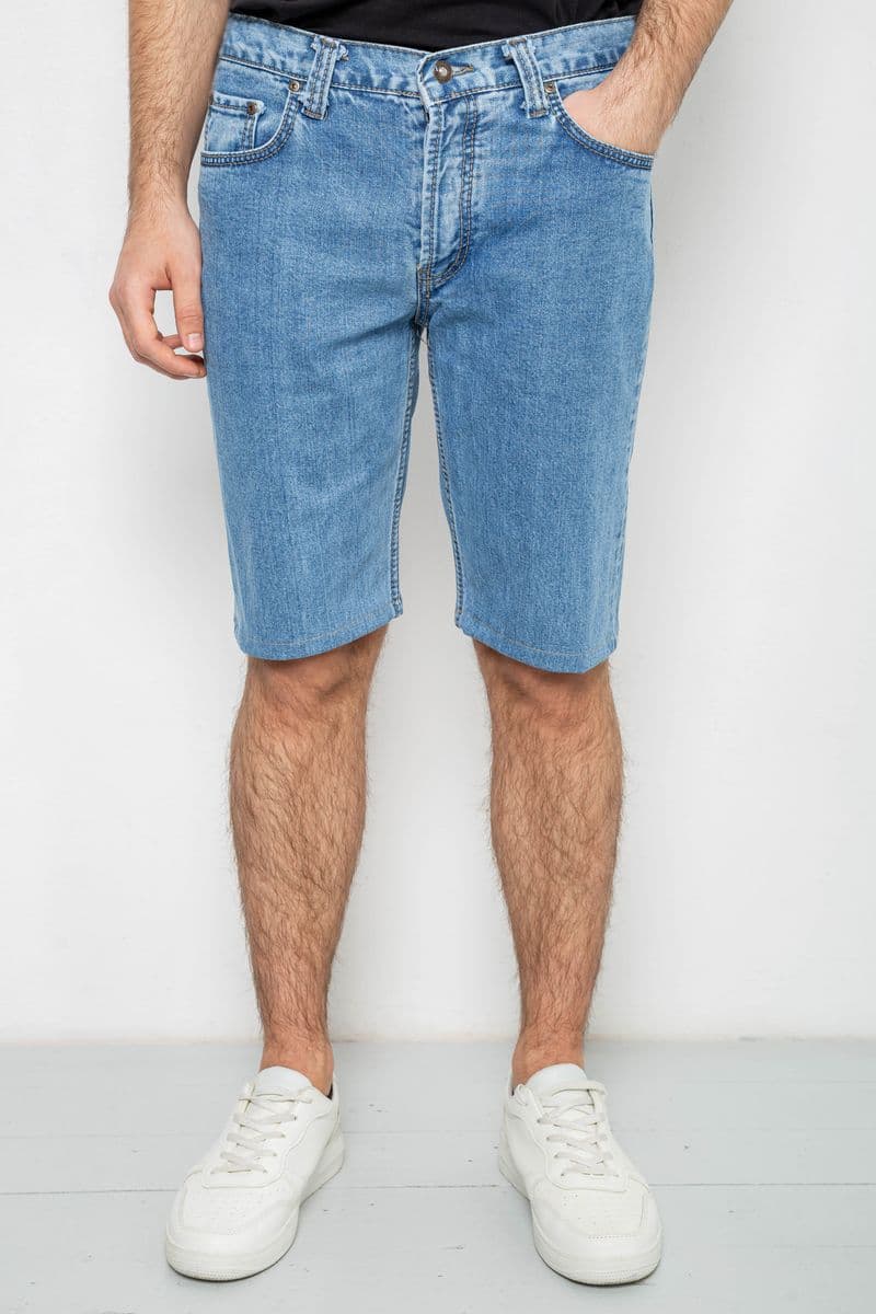 Шорти чоловічі джинсові, колір блакитний, 238R2023-2 - зображення 1
