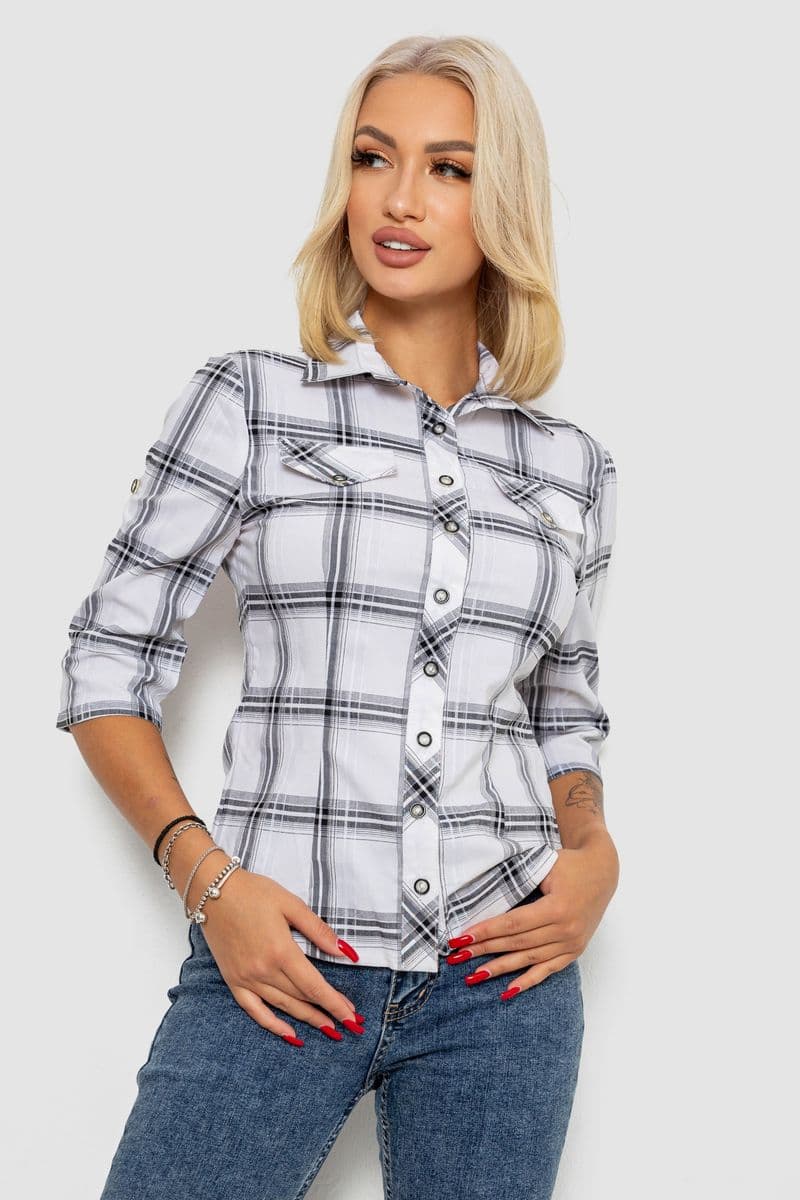 Сорочка жіноча, колір молочний, 230R063-25 - зображення 1