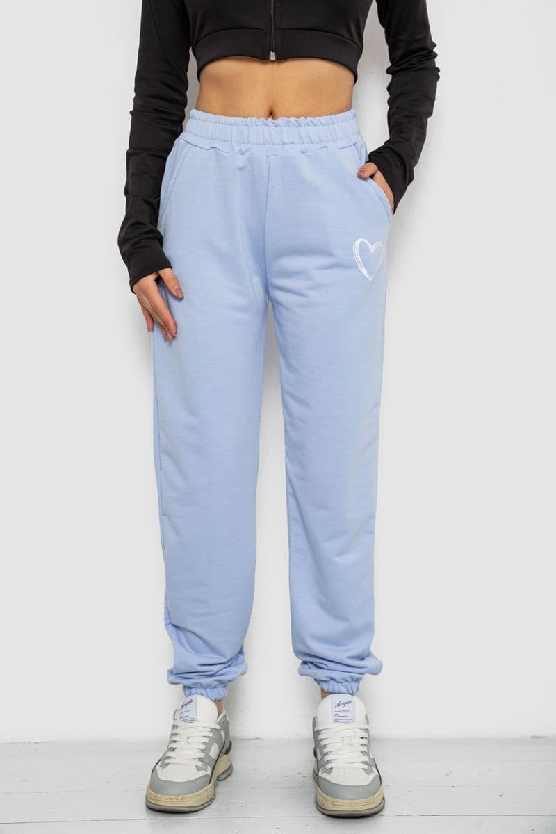 Спортивні штани жіночі, колір світло-блакитний, 238R324 - зображення 1