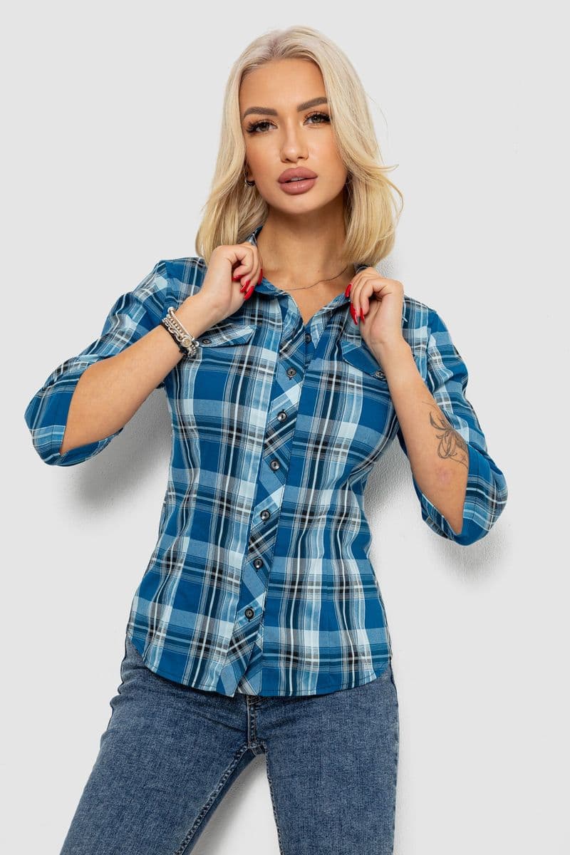 Сорочка жіноча, колір синій, 230R063-25 - зображення 1