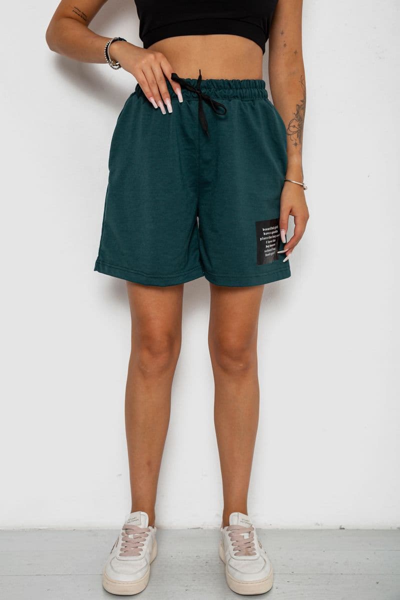 Шорти жіночі з принтом, колір зелений, 238R131 - зображення 1