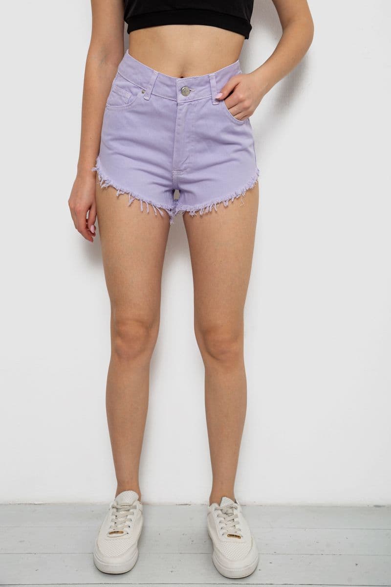 Шорти жіночі джинсові, колір бузковий, 182R1648S20 - зображення 1