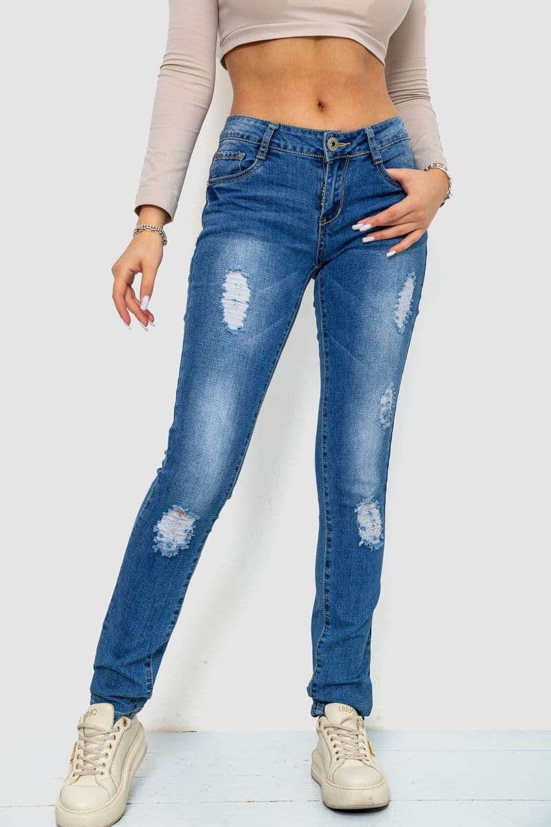 Джинси жіночі, колір синій, 244R8157 - зображення 1