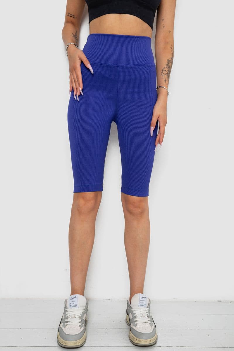 Велотреки жіночі в рубчик, колір фіолетовий, 238R355 - зображення 1