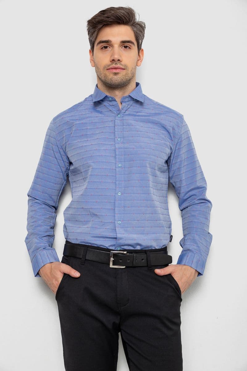 Сорочка чоловіча, колір джинс, 214R821 - зображення 1