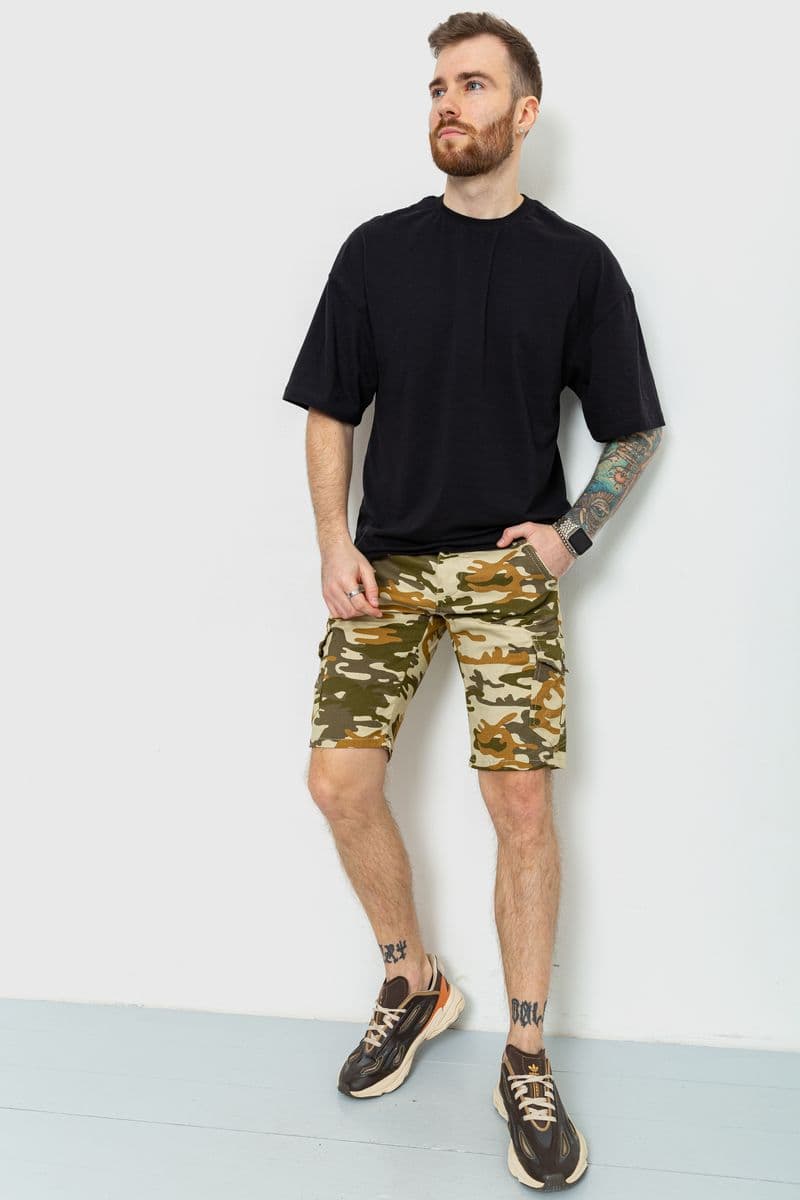 Шорти чоловічі камуфляж, колір хакі, 157RP300-4 - зображення 1