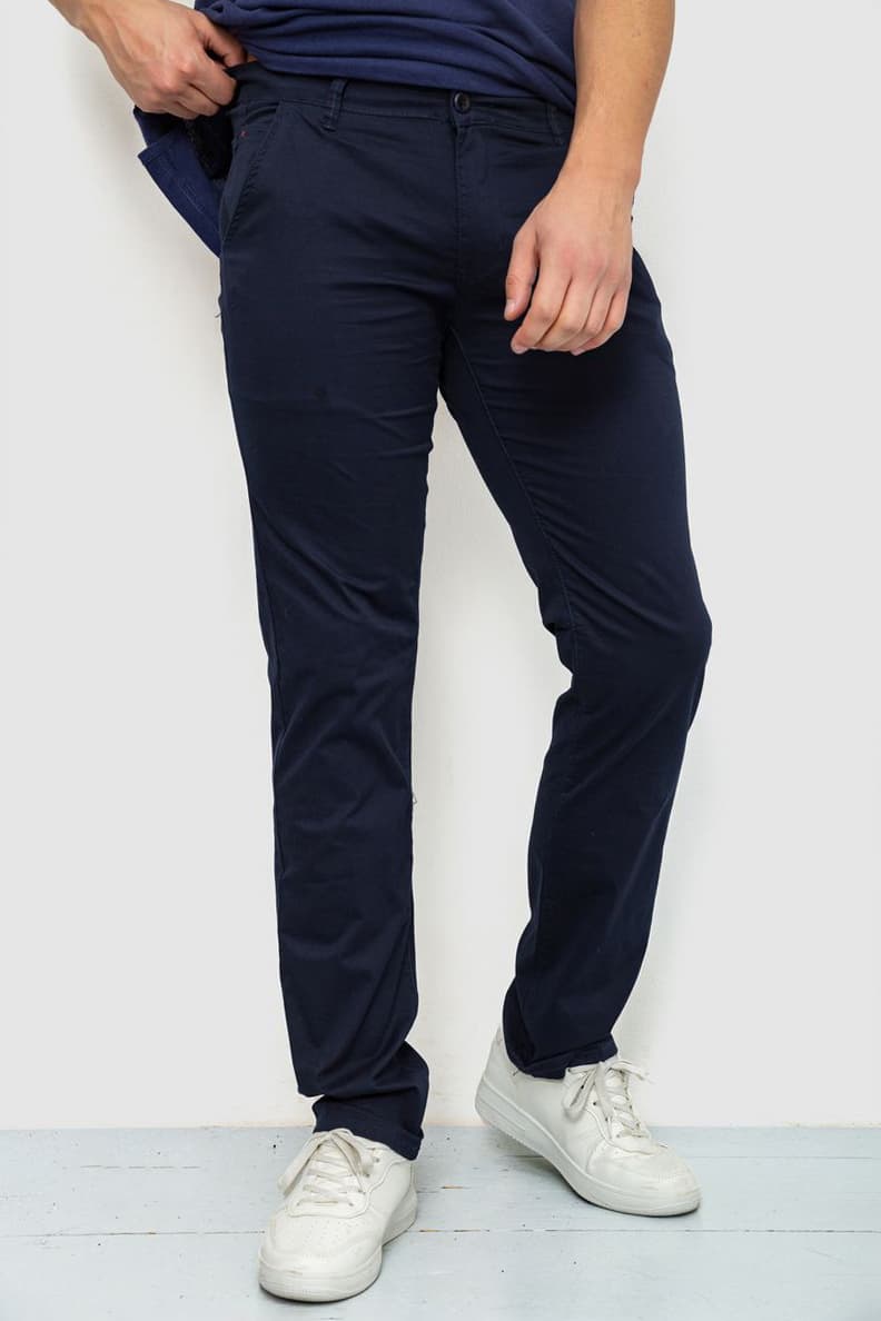 Штани чоловічі класичні, колір темно-синій, 243R640117 - зображення 1