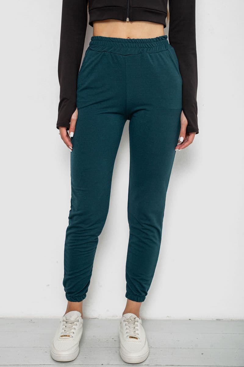 Спортивні штани жіночі, колір зелений, 238R345 - зображення 1