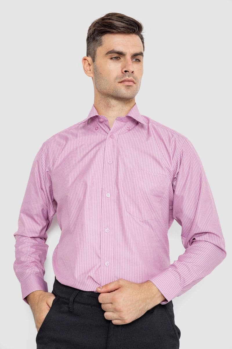 Сорочка чоловіча класична, колір світло-бузковий, 244R331 - зображення 1
