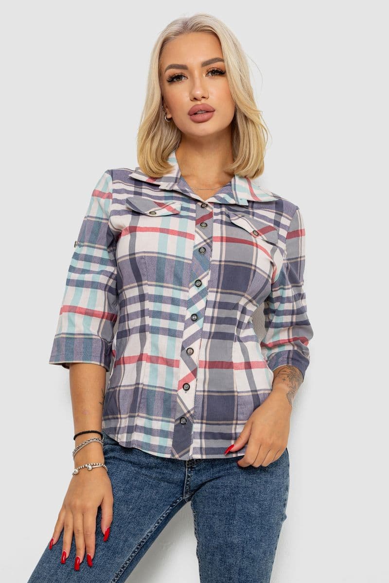 Сорочка жіноча, колір джинс, 230R063-25 - зображення 1