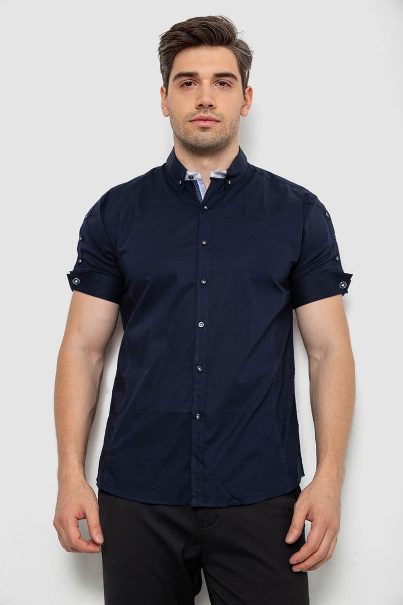 Сорочка чоловіча, колір темно-синій, 214R9001 - зображення 1