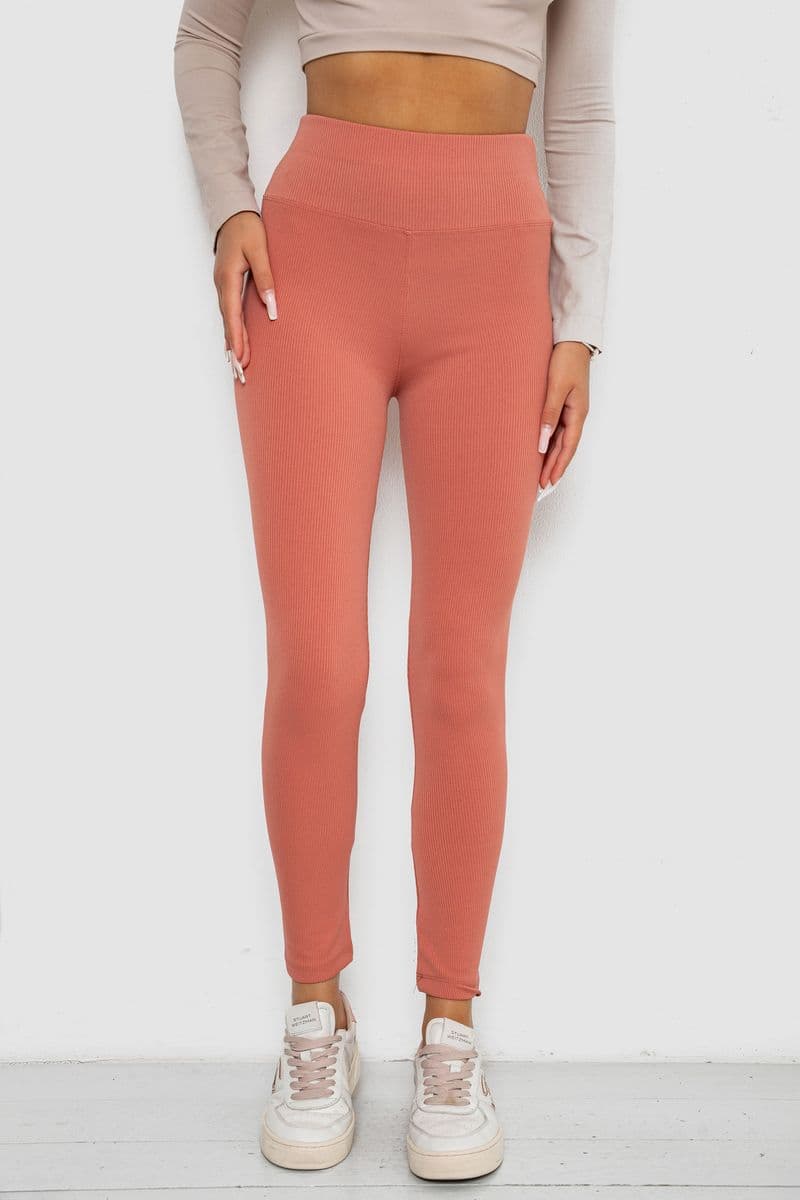 Лосини в рубчик, колір пудровий, 238R58202 - зображення 1