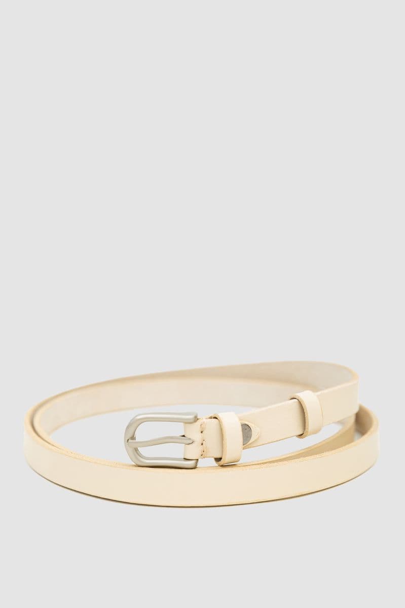 Ремінь жіночий тонкий, колір світло-бежевий, 196R15Y0W15 - зображення 1