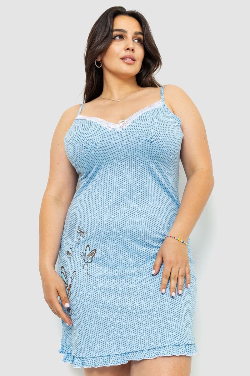 Нічна сорочка, колір блакитний, 219RA-9016 - зображення 1