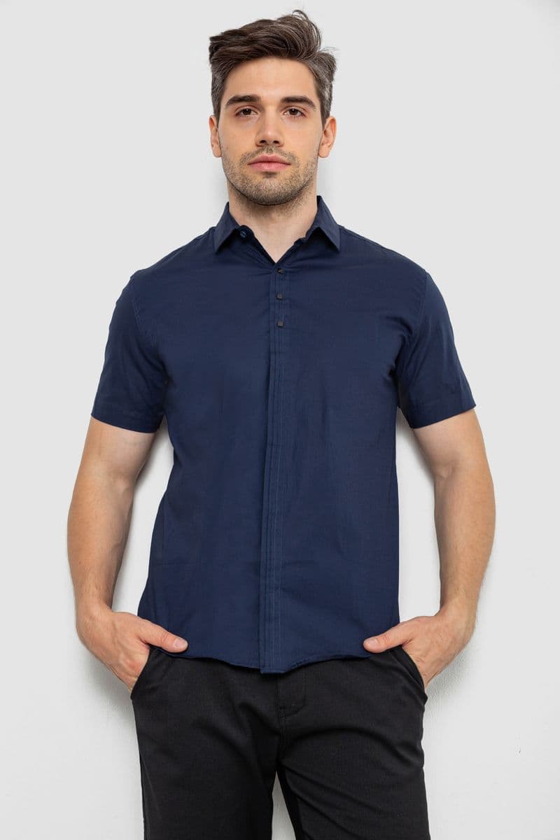 Сорочка чоловіча, колір синій, 214R7001 - зображення 1