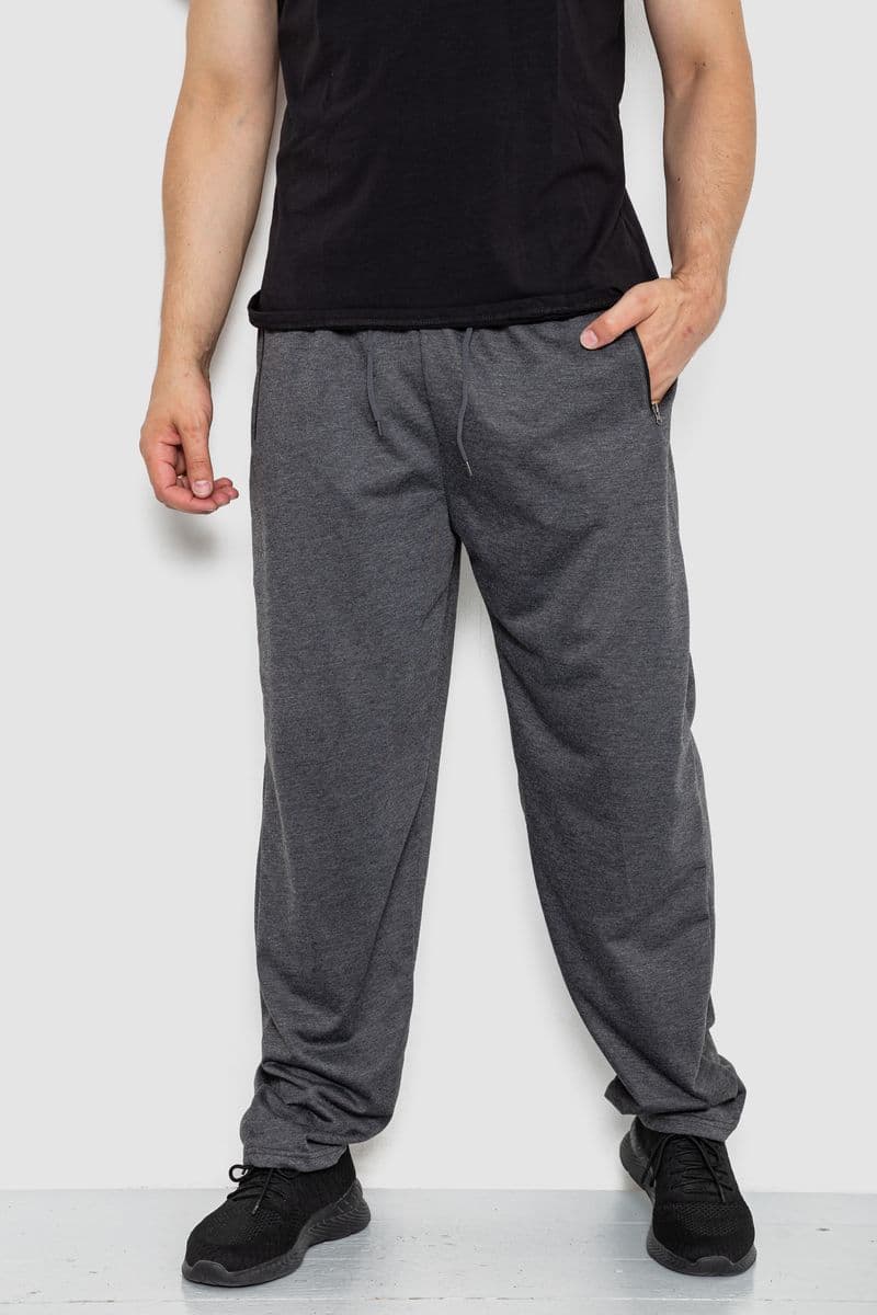 Спорт штани чоловічі, колір темно-сірий, 244R41250 - зображення 1