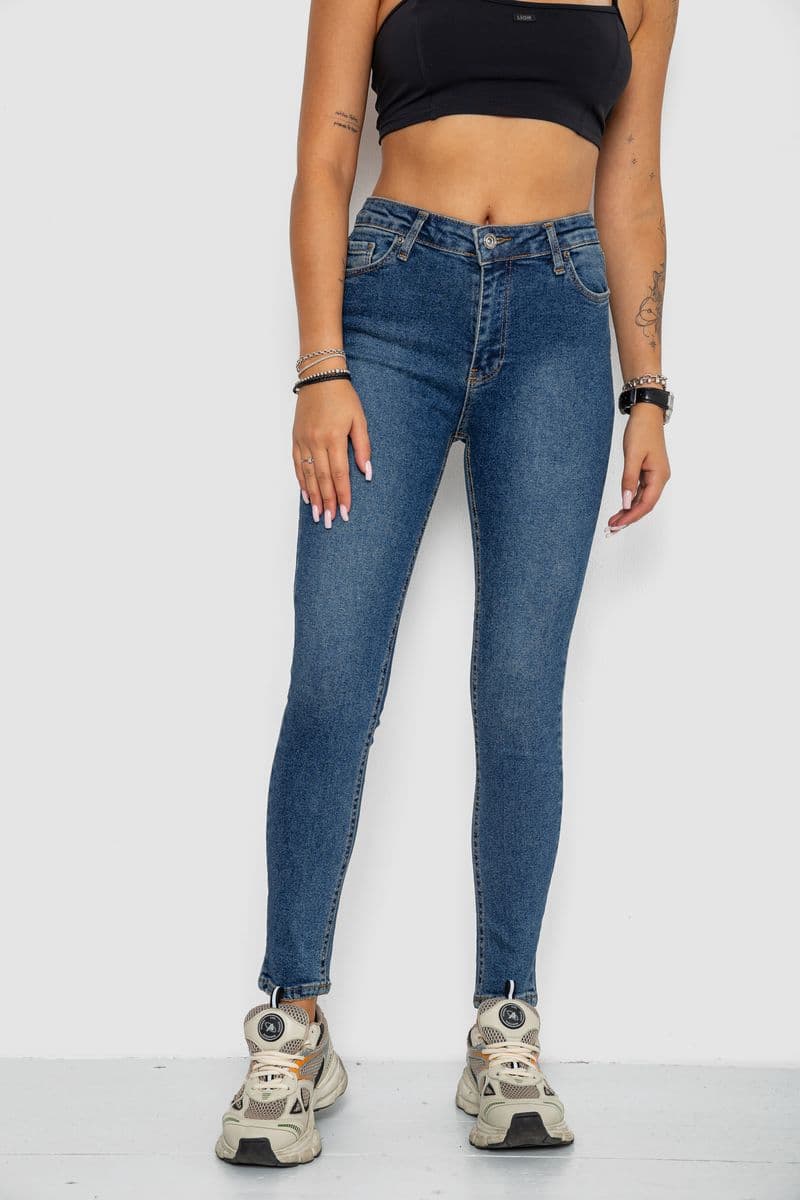 Джинси жіночі MOM, колір синій, 244R2021-7 - зображення 1