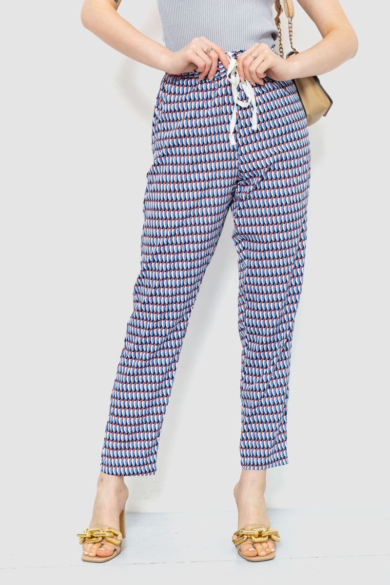 Штани жіночі вільного крою, колір синьо-блакитний, 244R053 - зображення 1