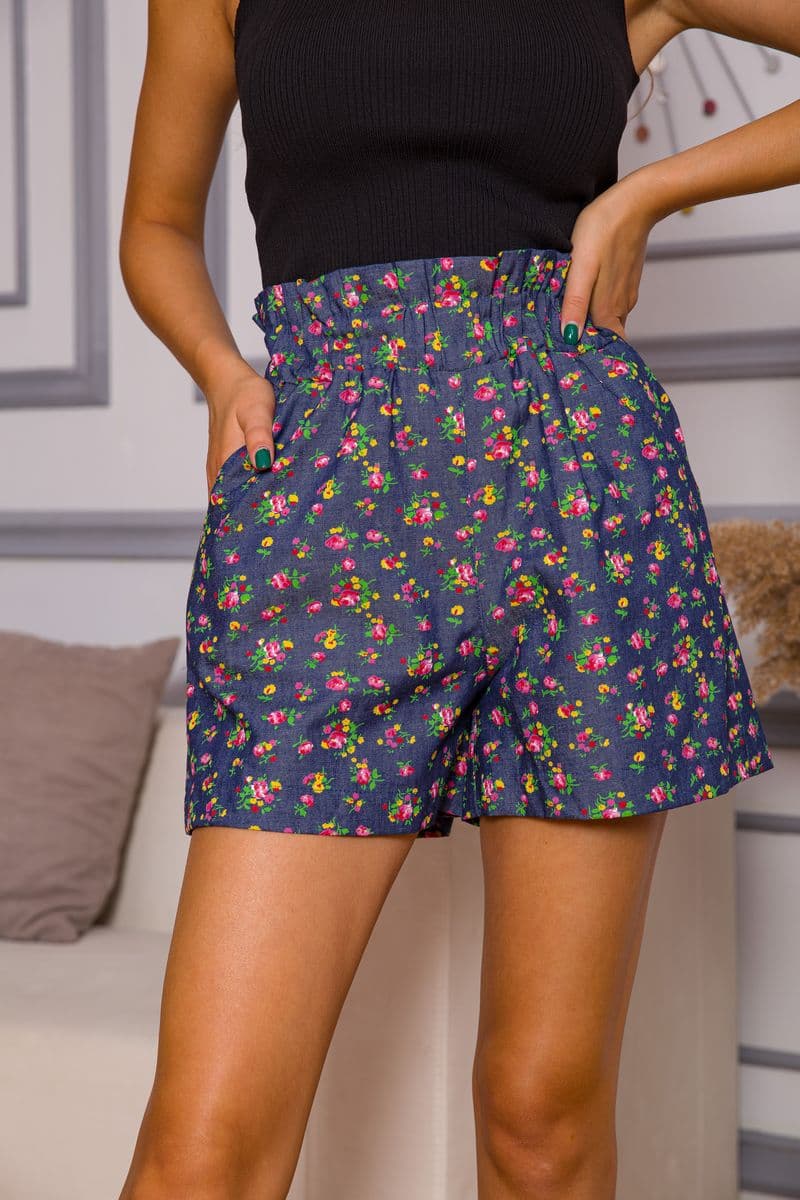 Шорти жіночі, колір синій, 172R20 - зображення 1