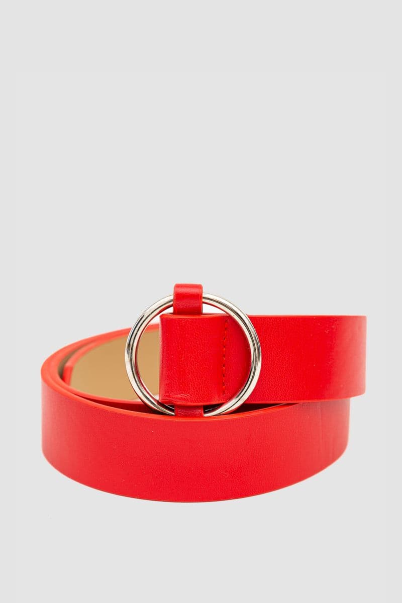 Ремінь жіночий 196R3510Y0W11, колір червоний, 196R3510W11 - зображення 1