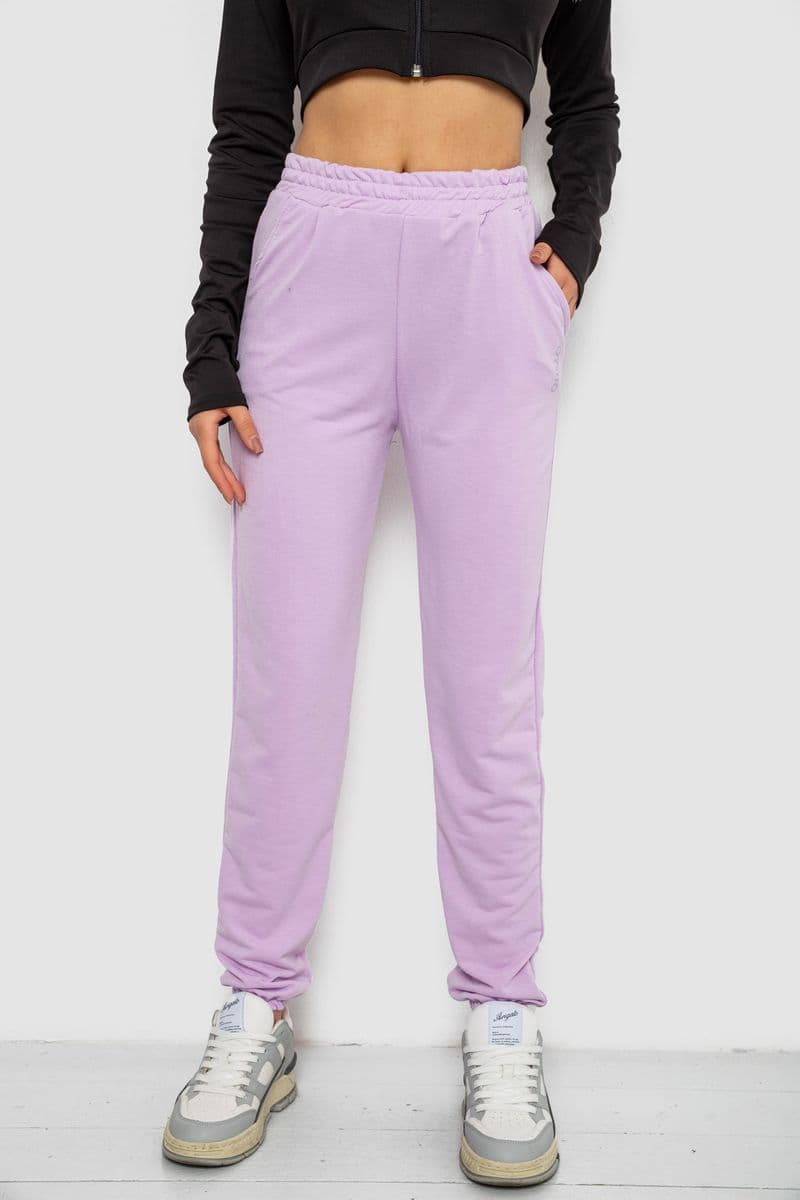 Спортивні штани жіночі, колір світло-бузковий, 238R325 - зображення 1