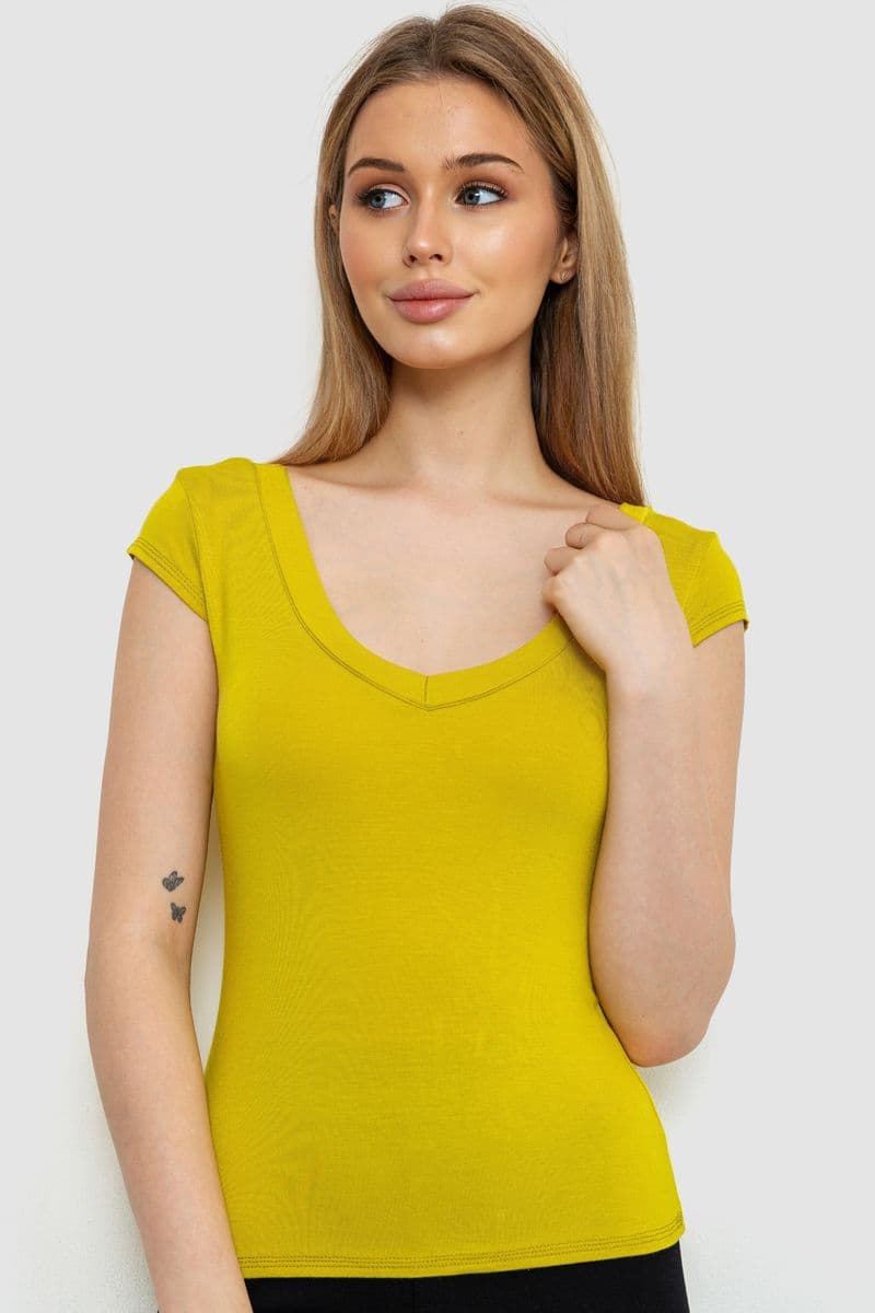 Майка жіноча, колір гірчичний, 186R301 - зображення 1