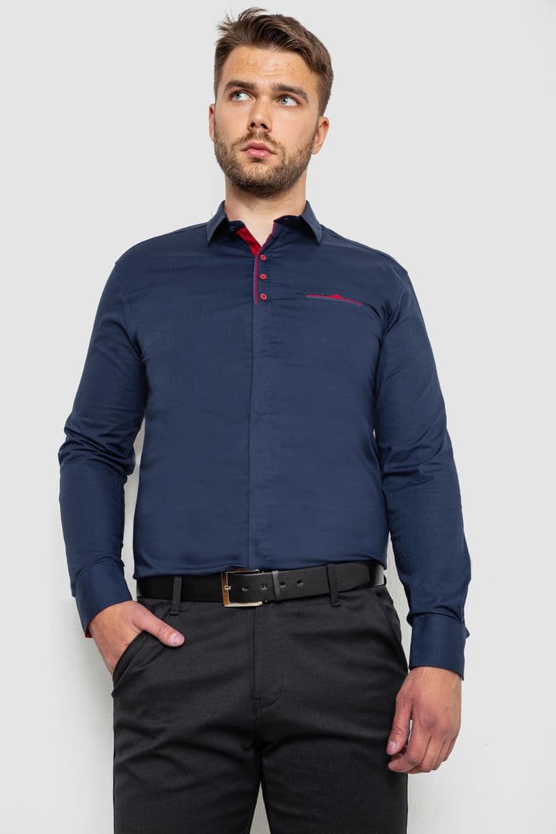 Сорочка чоловіча, колір синій, 214R7158 - зображення 1