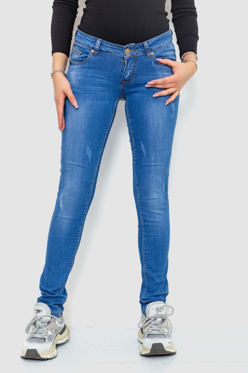 Джинси жіночі, колір синій, 244RKL3302 - зображення 1