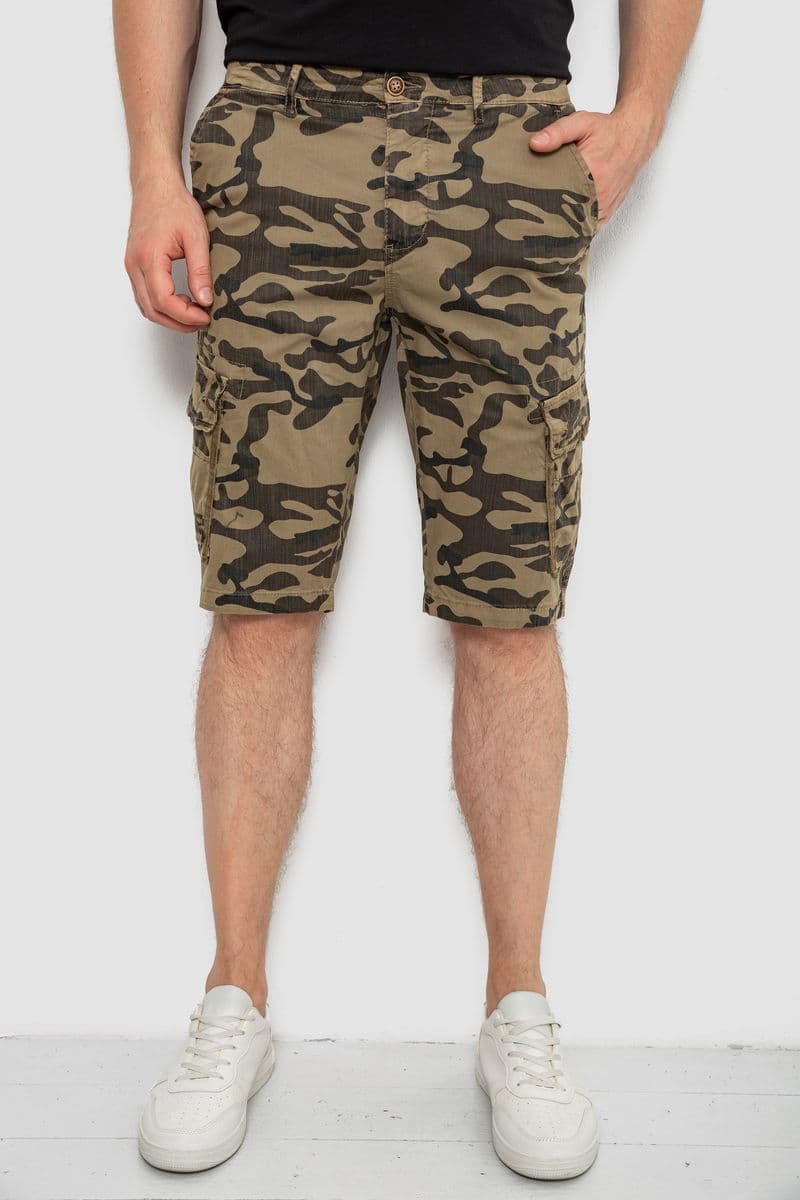 Шорти чоловічі мілітарі, колір бежевий, 244R108-10 - зображення 1