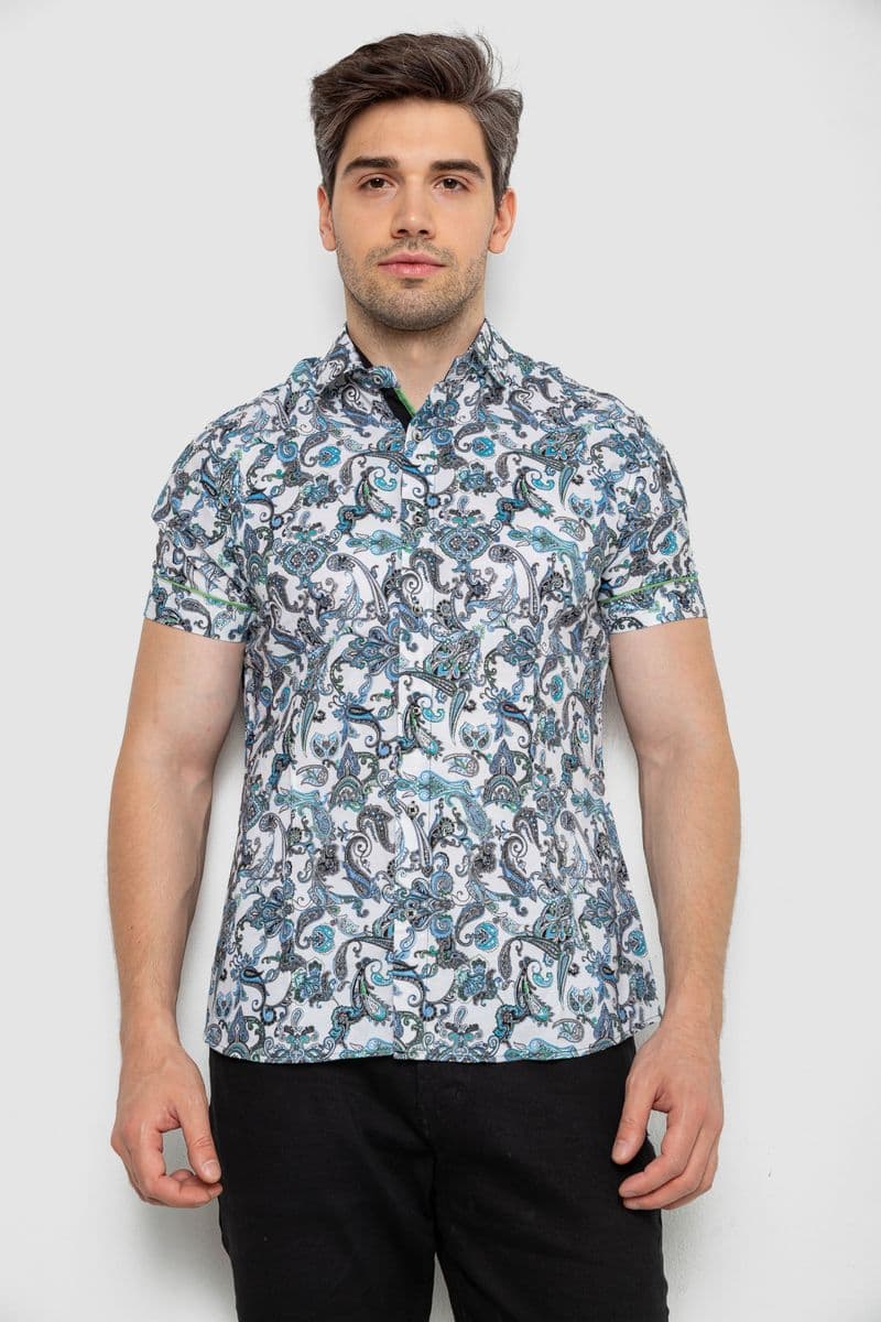 Сорочка чоловіча з короткими рукавами, колір різноколір, 214R582 - зображення 1